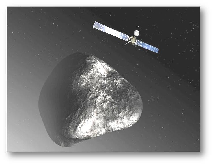 Annährung der Rosetta-Sonde